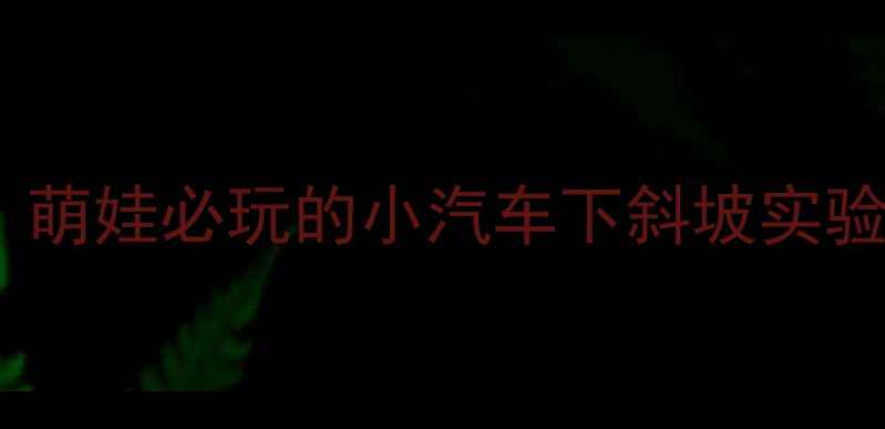 图片 🚗✨大班科学探究教案：萌娃必玩的小汽车下斜坡实验，附20+种玩法攻略！🎲