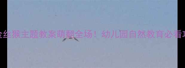 图片 🦍金丝猴主题教案萌翻全场！幼儿园自然教育必看攻略